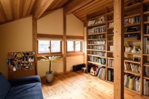 つくばみらい市の住宅展示場ベースポイントの小屋裏写真