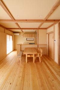 つくばで注文住宅・木の家を建てる工務店ベースポイントのLDK画像
